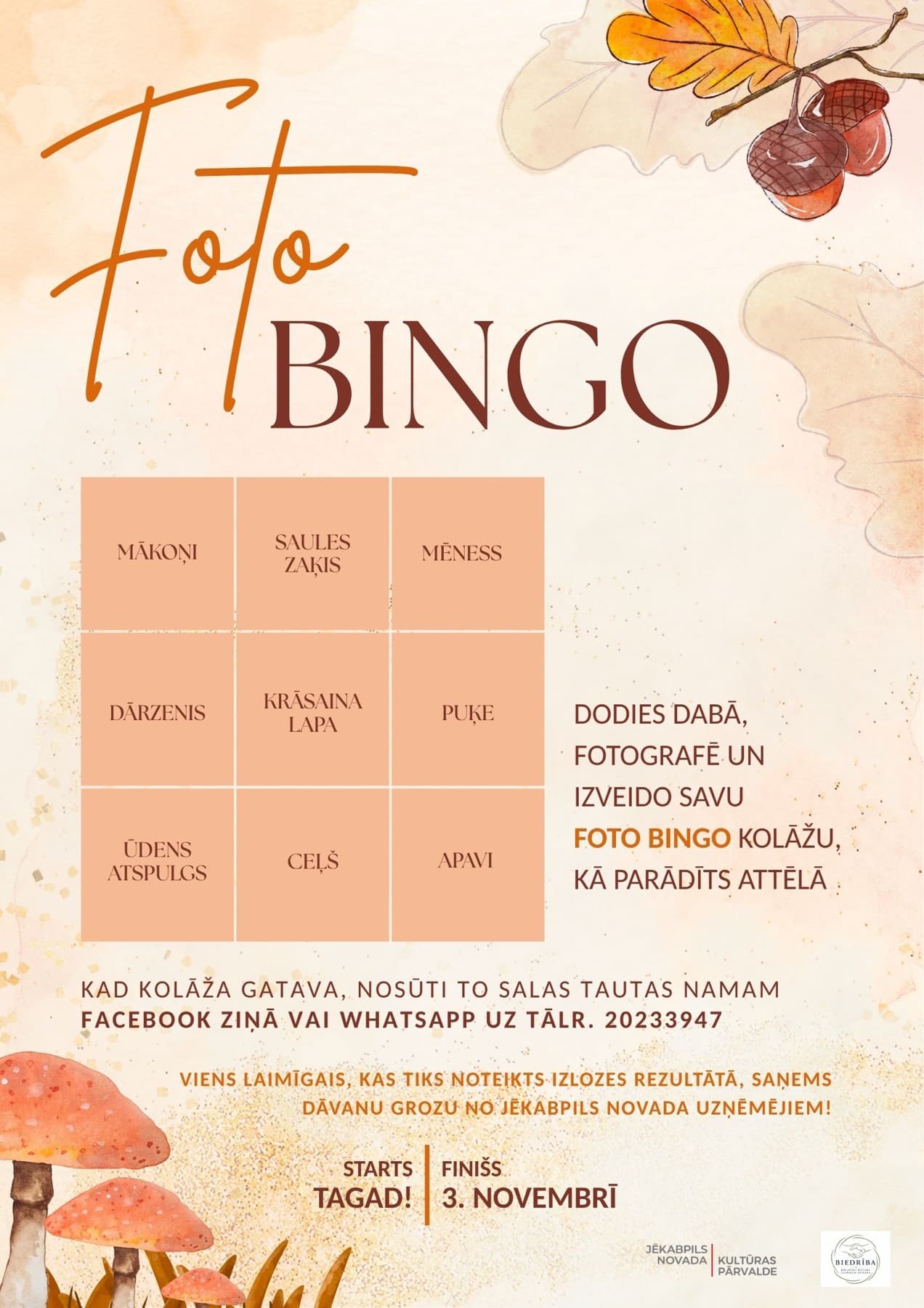 Foto Bingo – Ķeram zelta rudeni