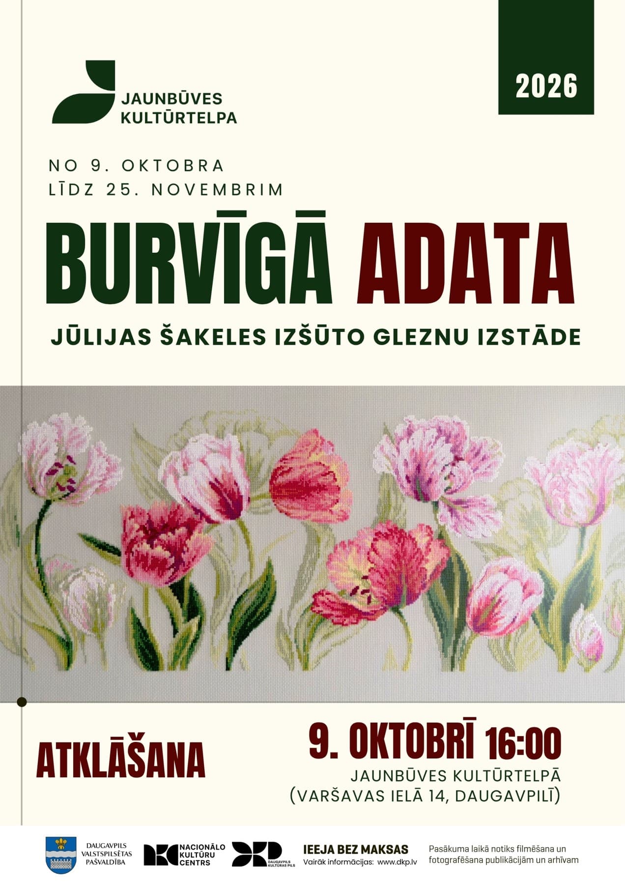 Jūlijas Šakeles izstāde “Burvīgā adata”