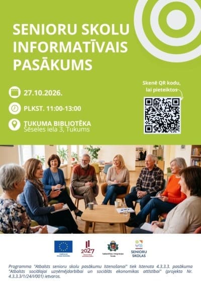 Senioru skolu informatīvais pasākums Tukumā