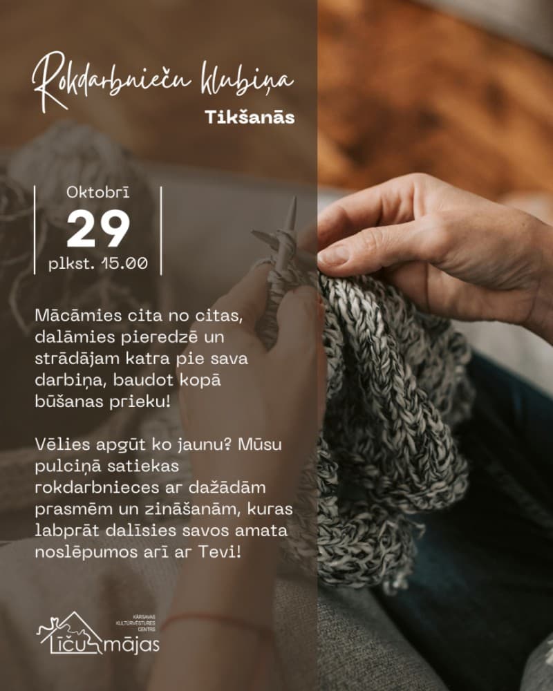 Rokdarbnieču klubiņa rudens tikšanās