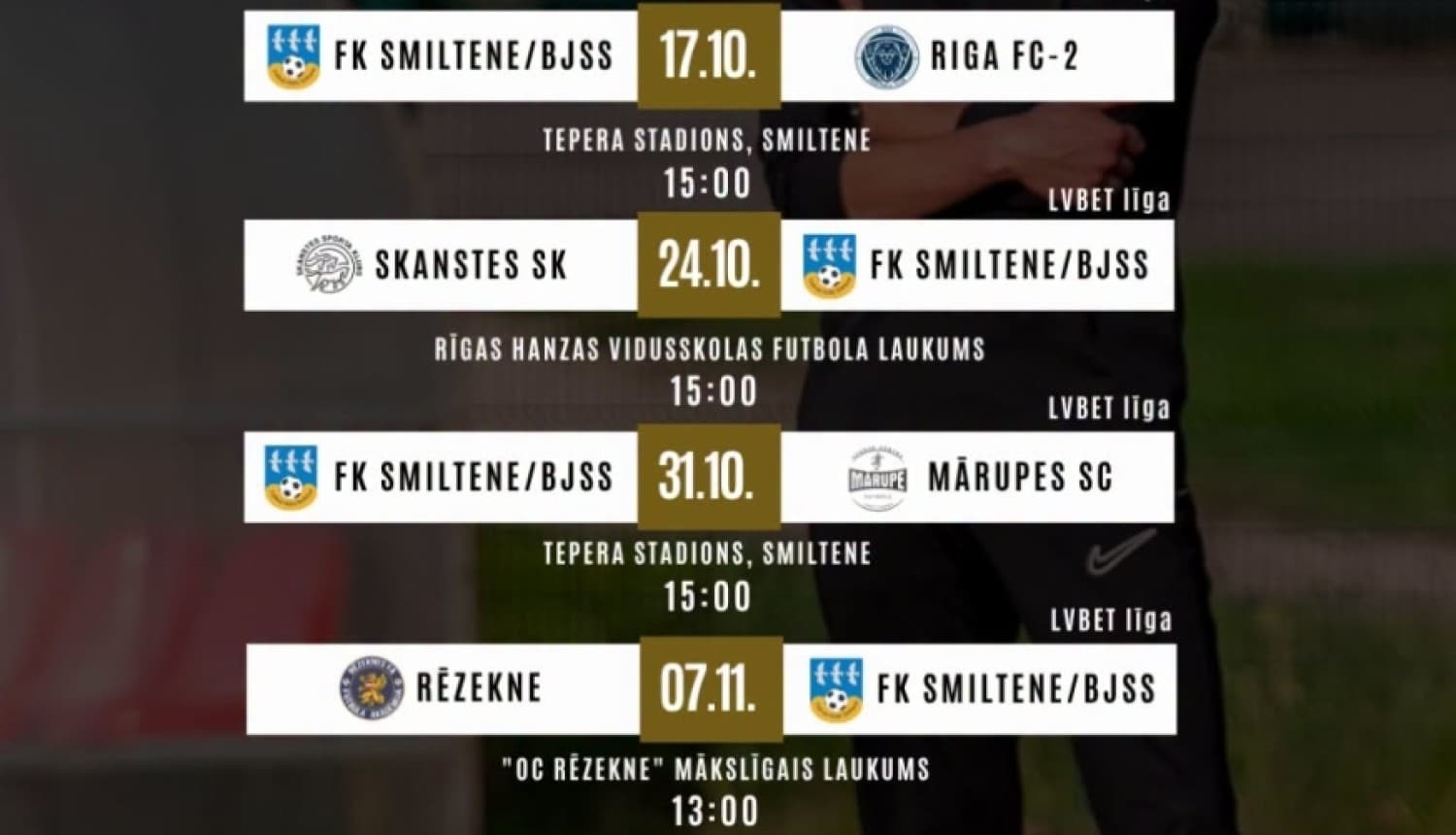 Futbola kluba “Smiltene” LVBET līgas mājas spēle