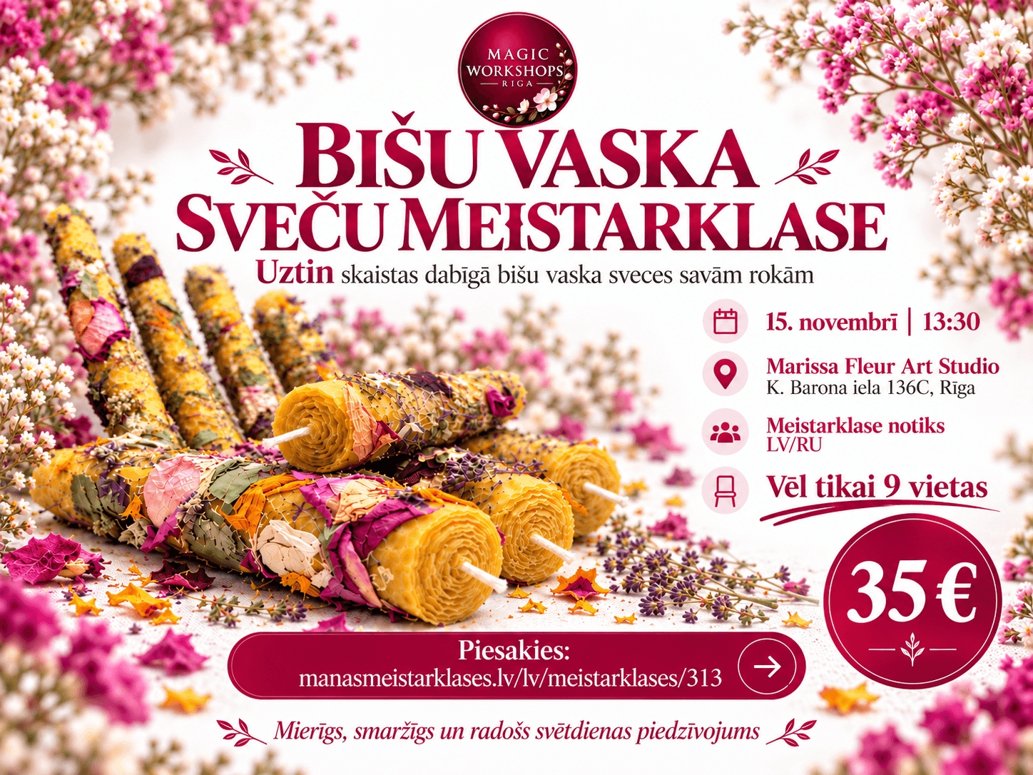 Sveču tīšanas meistarklase